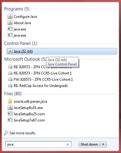 Select Java