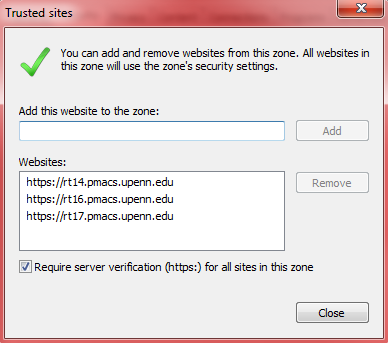 Configure Trusted Sites